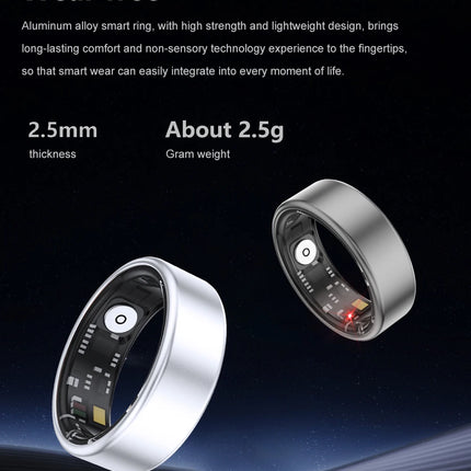 NEW Smart Ring Health Tracker Sleep Recording & Smart Sleep Analysis Blood Oxygen Monitor Heart Rate Tracker Activity Track Men