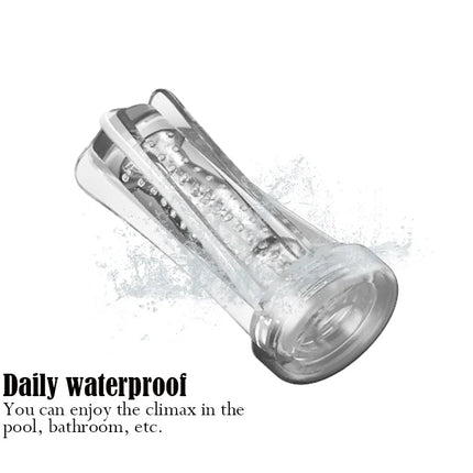 Male Masturbator Cup Soft Pussy Sex Toys Transparent Vagina Adult Endurance Exercise Adult supplies Vacuum Pocket Cup for Men