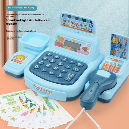 Z. 1 Set Electronic Game Lighting And Sound Effects Supermarket Cashier Toy Simulation Shopping Cash House Toys
