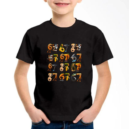 New Funny Six Seven Italian Brainrot 67 Number Graphic Print T-Shirt Boy/Girl Summer Short Sleeved Kids Comfortable T-shirt Top