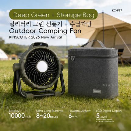 Portable 6 in 1 Outdoor Camping Fan 10000mAh Rechargeable Wireless Tent Ceiling Fan 5 Speed Adjustment Remote Control LED Light
