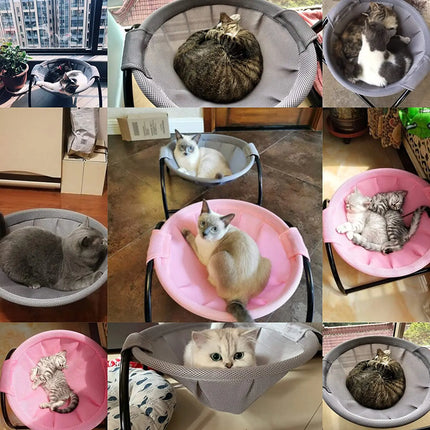 Cat Dog Bed Pet Hammock Bed Free-Standing Cat Sleeping Cat Bed Pet Supplies Whole Wash Detachable Easy Assembly Indoors Outdoors
