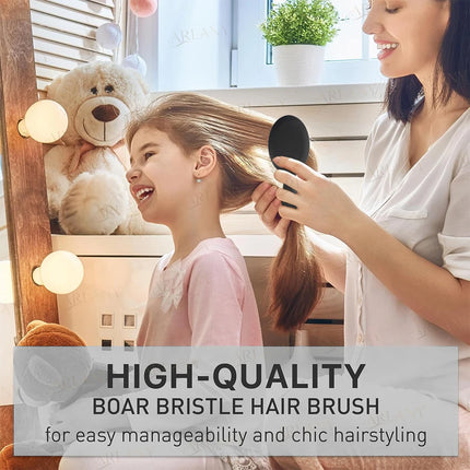 ARLANY Hair Massage Comb Nylon Mixed Boar Bristle Hair Brush Hair Extensions Brush Detangler Hair Extension Cushion Brush