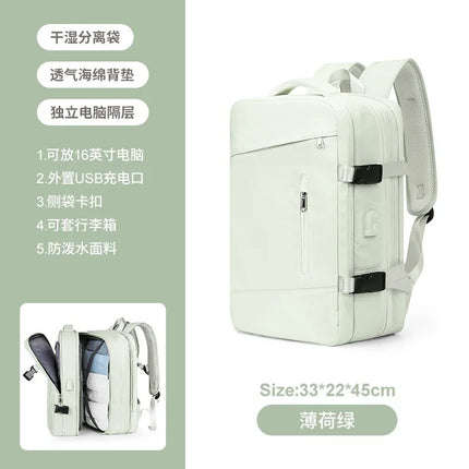 New Large Capacity Bags Business Multifunctional Charging Backpacks Expandable Airplane Travel Backpack Laptop Bag Luggage Ma