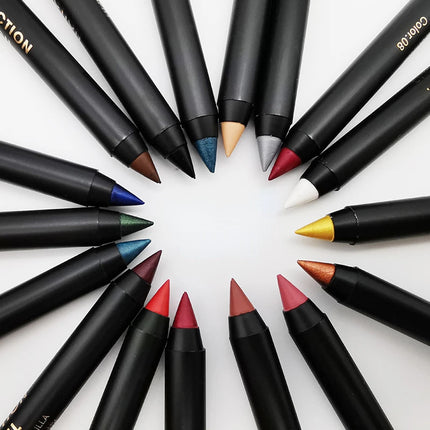 Matte Blue Eyeliner Pencil Waterproof Lasting Colourful Pigment Black White Yellow Eye Liner Pen Not Bloom Eyes Makeup Cosmetics