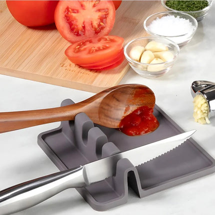 1/2pc Silicone Kitchenware Rack Heat-Resistant Spoon Spatula Shelf Kitchen Multifunctional Shelf Organizer Non-Slip Storage Pad