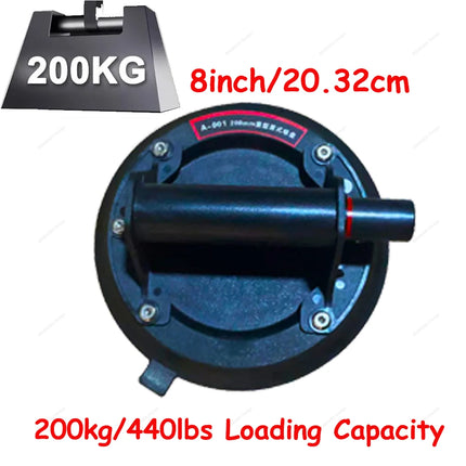 8 Inch Vacuum Suction Cup Glass Sucker 200/250kg Loading Capacity Heavy Duty Vacuum Industry Spreader to Tile Windshield Window