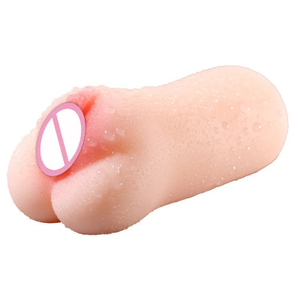 Realistic 3-IN-1 Male Masturbator - Deep Throat + Artificial Pussy + Rubber Vagina, Oral Blowjob Adult Sex Toy