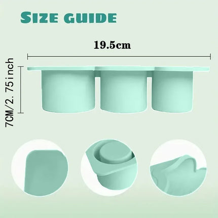 Ice Mold for Stanley Cup Silicone Cylinder Ice Mold with Lid and Bin for Freezer Ice Drink Juice Whiskey Cocktail Summer Gifts
