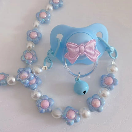Sexy Cute Gag Adult Pacifier Chain Clip Soothing Toy Unisex Erotic Accessory Oral Bondage Silicone Material Ball Gag Prop SM Toy