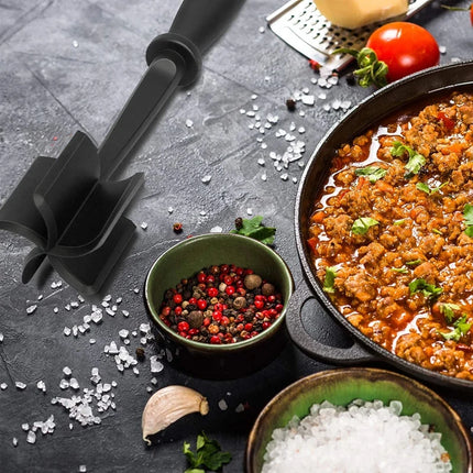 1/2pcs Kitchen Meat Chopper Ground Beef Masher Mixing, Grinding and Pounding Spatula Meat Scraper for Mincing Meat
