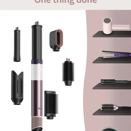 Professional Multi Hair Styler Hot Air Brush Curling Iron Barrel Hair Dryer Straightener Salon Grade for Versatile Hair Textures