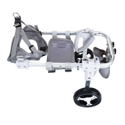 Lightweight Aluminum Pet Mobility Cart Adjustable Detachable Dog Wheelchair Rehabilitation Training Four-Wheel Mobility