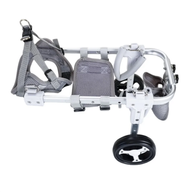 Lightweight Aluminum Pet Mobility Cart Adjustable Detachable Dog Wheelchair Rehabilitation Training Four-Wheel Mobility