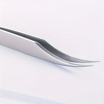 1Pc stainless steel eyelash tweezers, dolphin clip, super sharp, also suitable for ingrown hair removal, blackhead remover