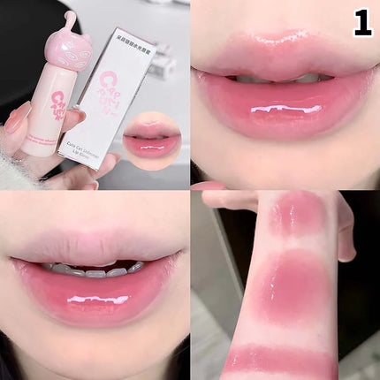 Cappuvini Cute Cat Lip Gloss Moisturizing Smooth And Long-lasting Lip Glaze 4 Shades Easy To Apply Lip Stain For Beginners