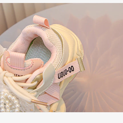Autumn Sneakers For Kids Korean Style Trend Fashion Girl's Sneakers Soft-soled Breathable Teenager Children Sport Shoes
