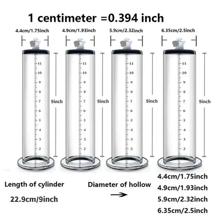 22/30cm Acrylic Penis Pump Accessories Vacuum Penis Enlarger Sex Toys For Man Cylinder Set Penis Enlargement Penile Trainer 18