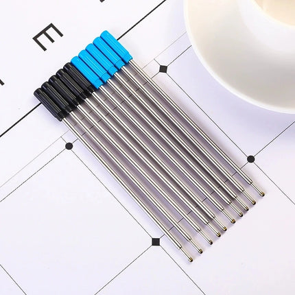 Compatible Ballpoint Pen Refills, Crystal Pen Refills 1.0mm Medium Point Black & Blue, Medium Point Metal Refill