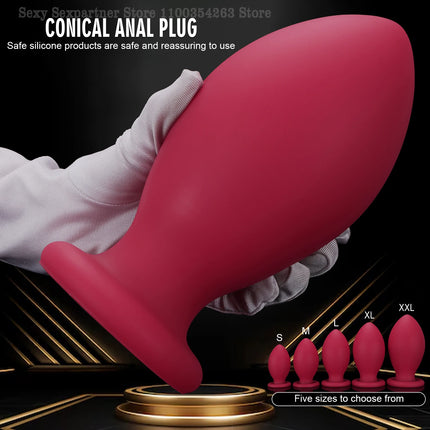 NEW Dragon Egg Anal Plug Xxl Fisting Anal Plug Smooth Silicone Butt Plug Prostate Sex Toy For Women/Men 18 Dilatador Anal Beads