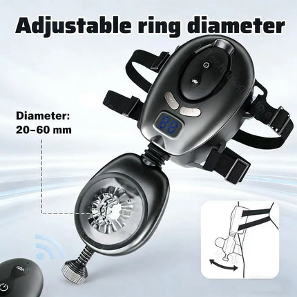 Sex Toys for Men Automatic Swing Male Masturbator with Wearable Belt Thrusting Masturbator Cup Remote Control Adult Supplies