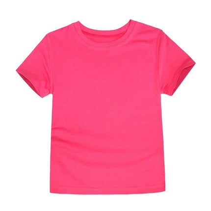2-16 Years Boys T-shirts Cotton Short Sleeve Girls Clothes Summer Solid T-shirt Teenage Children Tees Kids Korean Top Baby Clothes