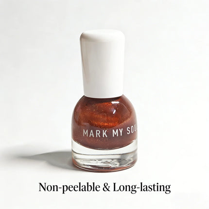 S165 CChestnut 10ml No-Bake Cat Eye Nail Polish. Crystal Berry color series base with berry red fragments. Quick-drying