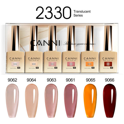 6pcs/kit CANNI TPO FREE HEMA FREE Halloween Nails Color Set Dark Red Semi Permanent Soak off UV LED Gel Varnish Christmas Gift