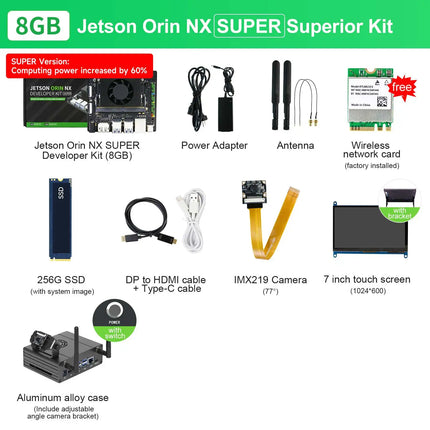 Jetson Orin NX Developer Kit Super Version with 117/157TOPS Computing Power For Embedded Edge Systems 8GB/16GB RAM Deep Learning