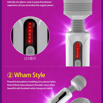 Leten Clitoral Vibrator for Female Masturbation Orgasm AV Stick Magic Wand Massager Stimulate Nipple Clitoris Sex Toys for Woman