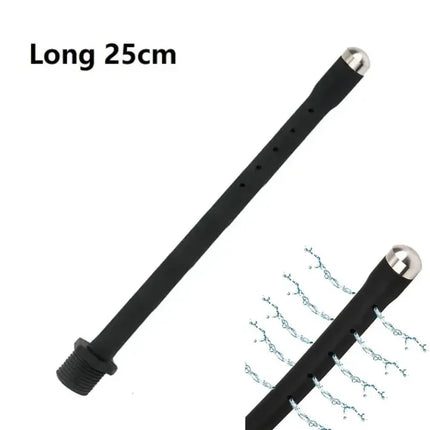 Silicone Long 58cm Anal Beads Plug Dilator Douche Enema Vagina Cleaning Kit Buttplug Syringe Shower Head Gay Sex Toy For Couples