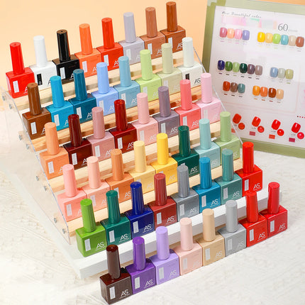 AS 1pc 15ml Bright Yellow Gel Nail Polish Starter Pure Soak Off No Wipe Nail Gel Polish Varnish Suitable For All Seasons