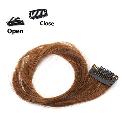 2PC synthetic Bangs Wig Hair Extensions Curly Clip-on Hair Front Side Long Wavy Blone Bangs With Clip Invisible Fringe Fake Hai