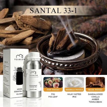 TEABLUM 500ML Aromatic Hotel Essential Oil Hotels Home Air Freshener Pure Plant Essential Oil Alcohol Free for Electric Diffuser