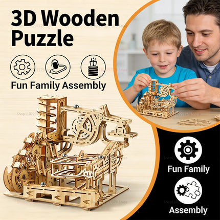 Hot-selling Machinery 3D Three-dimensional Puzzle DIY Hand-assembled Educational Toys Adults High-difficulty Track Balls Gifts