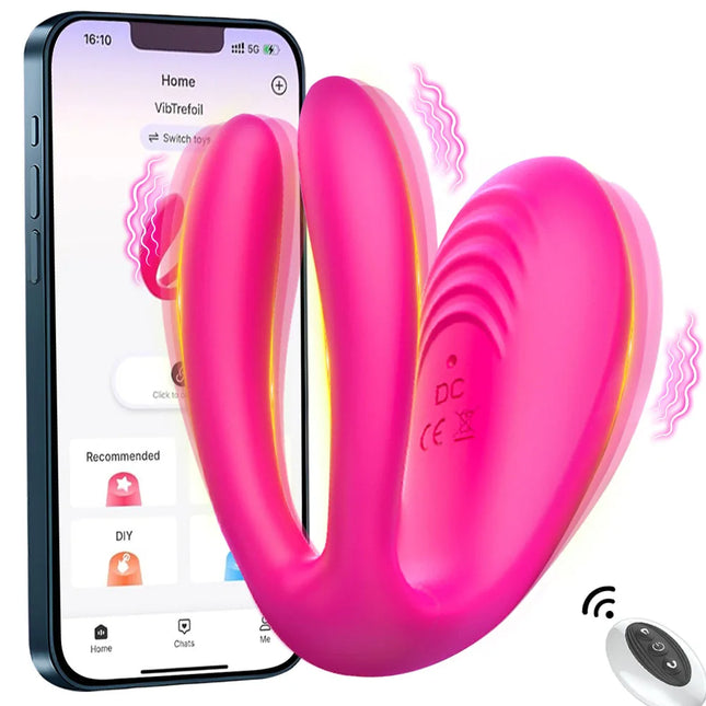 App Remote Control Vibrator 3 Motor 10 Modes Clitoris Nipples Stimulator Wearable Vibrating Egg Adult Sex Toys for Women Couple