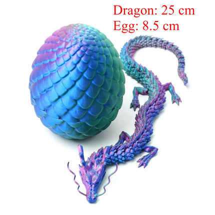 Chinese Dragon Surprise Egg Toy, 3D Movable Joint Dragon Model, Mini Desktop Decoration, Unique Art Craft Gift for Adults & Kids