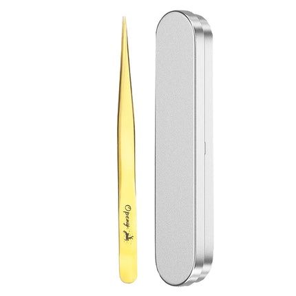 Christmas Eyelash Extension Tweezers-Precision Tweezers for 2D-6D Volume & Individual False Lashes Extensions-Golden Tweezers