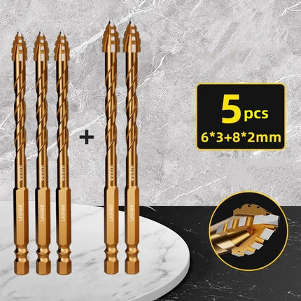 Upgraded four-edged sawtooth drill bit for tile drilling and concrete special electric drill ultra-high hardness drill bit