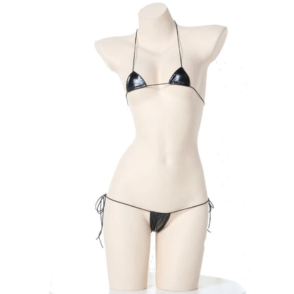 Anime Cosplay Temptation Cute Summer Beach Mini Bikini Set Women Sexy Underwear Lingerie Erotic Costumes Japanese Schoolgirl