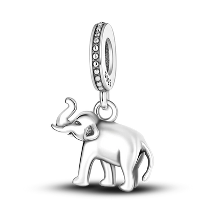 Animal Series 925 Sterling Silver Horse Squirrel Elephant Llama Snake Fox Charm fit Bangle Bracelet Original Silver Jewelry