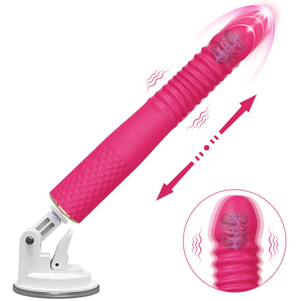 Automatic Telescopic Thrusting Realistic Dildo Vibrator for Women G Spot Clitoral Anal Stimulation Sex Machine Sex Toys Adult 18
