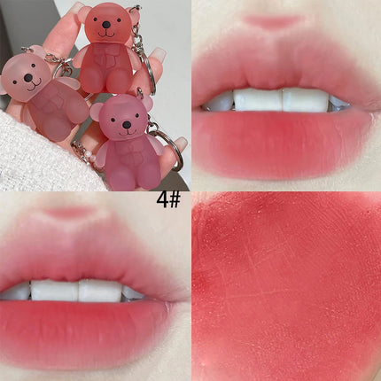 Art Value Cute Bear Velvet Lip Mud Soft Mist Whitening Silky Lip Glaze Low Saturation Tone Lipstick