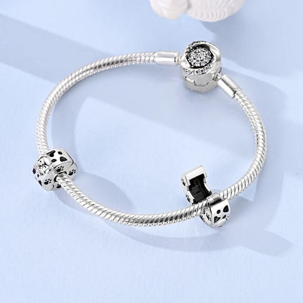 Original 925 Sterling Silver Charm Bead Balloon Poodle Cute Puppy Heart Charm Fit Bracelet Bangle Pendant Women DIY Jewelry Gift