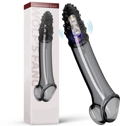 Penis Sleeve Extensions Ejaculation Male Particle stimulation Vibrators Clits Massager Cock Ring Vibrating Penis Cover Sex Toys