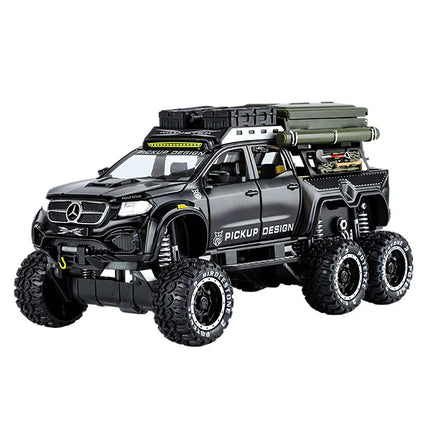 1:28 F150 X-CLASS Model Off-road Vehicle Toys Alloy Diecast Sound Light Doors Opened Pull Back Simulation Cars for Boys Gifts
