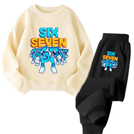 Kids Hoodies Clothes Italian Brainrot Steal A BrainRot Trucksuit Girls Boys Children's 67 Six Seven Crew Neck Sweatshirts Sets