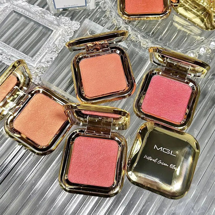 Peach Kiss 3D blush cream rouge Matte pearlescent Blusher Natural and lasting Color rendering Facial contour Blusher