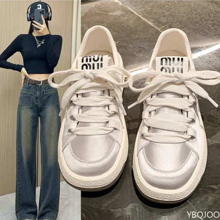 Women's Thick Soled Casual Board Shoes 2025 New Spring and Summer Sports Shoes Women's Shoes Soft Soled Comfortable Sports Shoes