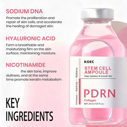 PDRN Salmon DNA Ampoule Face Serum Advanced Deep Repair Skin Barrier Serum For Face Firming Brightening Facial Skin Care 30ml